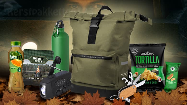 Stoer Noodpakket met rugtas, noodradio, multitool, drinkfles en snacks – ideaal voor survival en noodsituaties