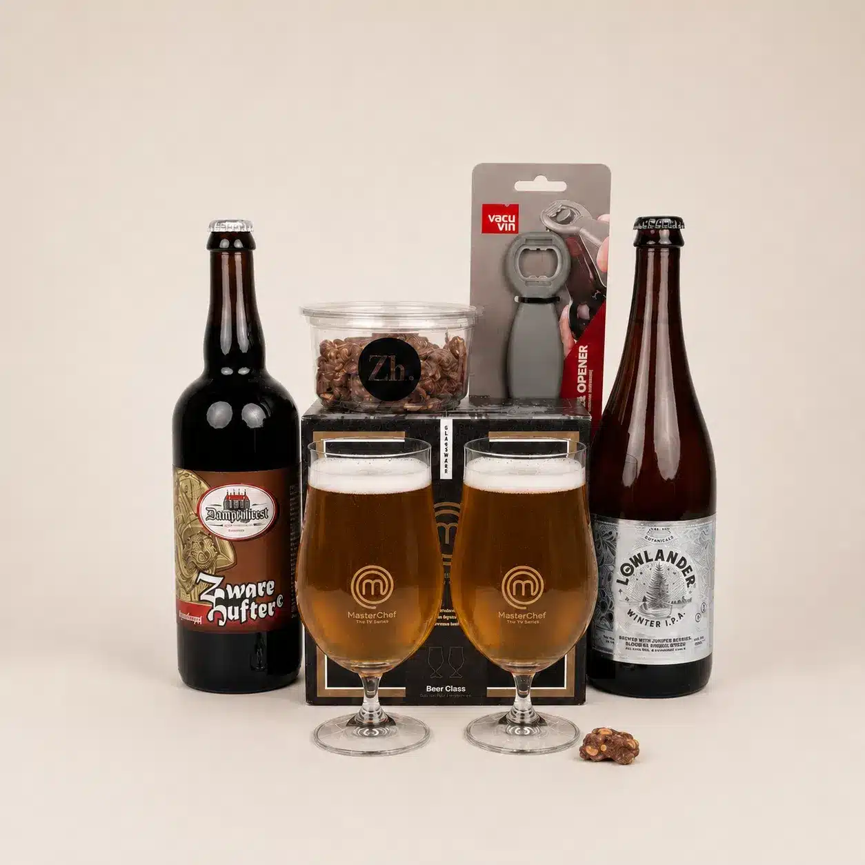 Biertje erbij kerstcadeau set